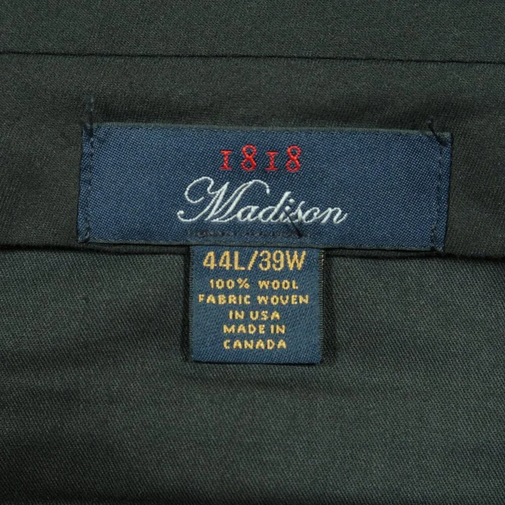 Brooks Brothers Saxxon Wool Madison Suit Mens 44L 39 Gray Striped Pleated Cuffed